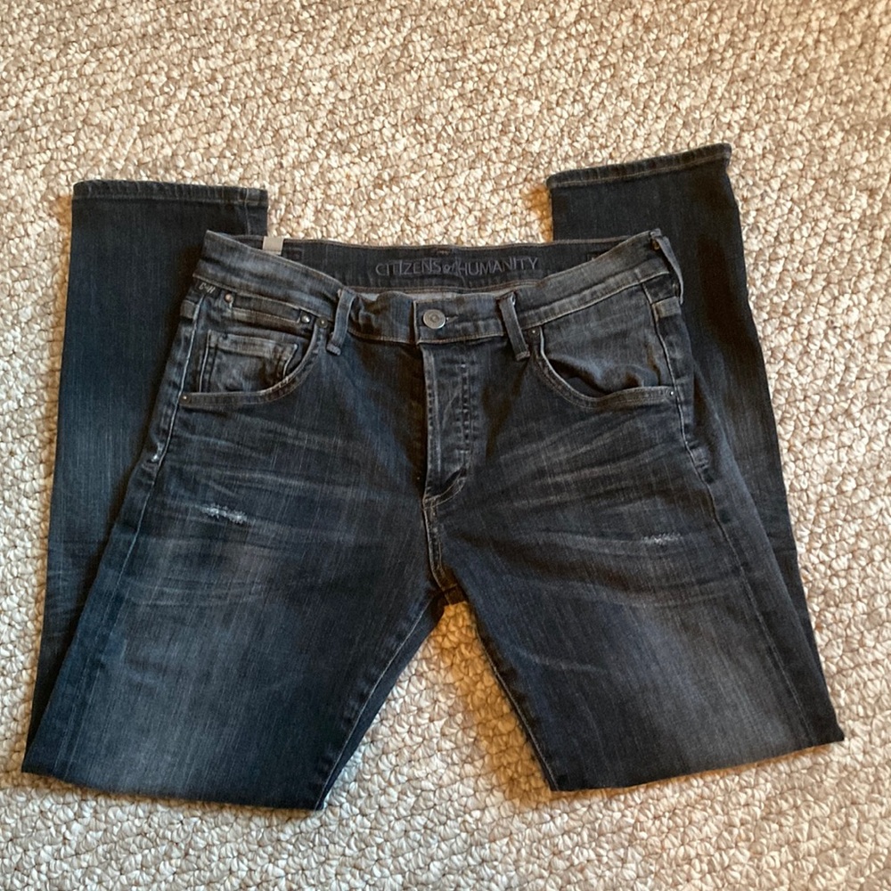 Citizens of Humanity jeans, button fly, 30w, 28” inseam, Emerson slim boyfriend